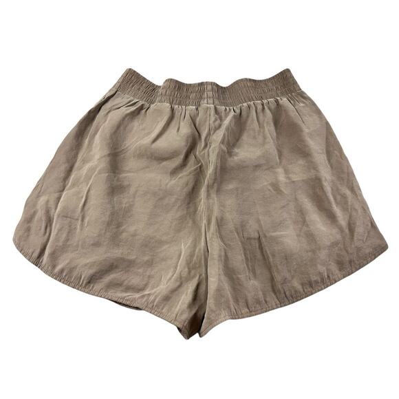 Women's H&M Pull-On Shorts Sz Small High-Waist Dark Beige Elastic Waist - Picture 6 of 6